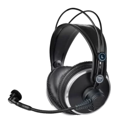 AKG Prof. closed-back headsets derived from K 271 headphones with dynamic mic for broadcast and recording use. Without muting function. MK HS cable not included.