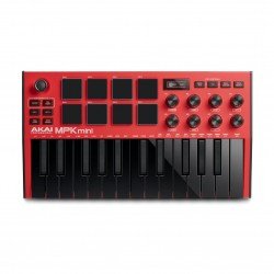 Akai Mpk Mini Mk3 Keyboard Controller In Red
