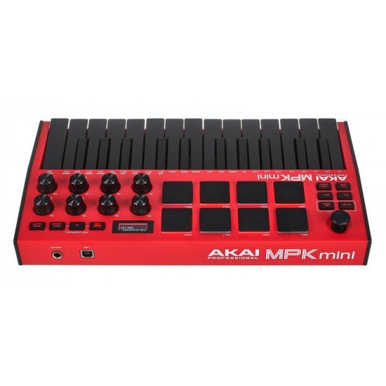 Akai Mpk Mini Mk3 Keyboard Controller In Red