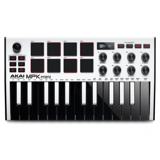 Akai Professional MPK Mini MK3 Limited Edition White 25 key Keyboard Controller Akai Professional MPK Mini MK3 Limited Edition White 25 key Keyboard Controller