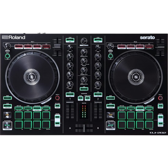 Roland DJ-202 4-deck Serato DJ Controller with Drum Machine Roland DJ-202 4-deck Serato DJ Controller with Drum Machine