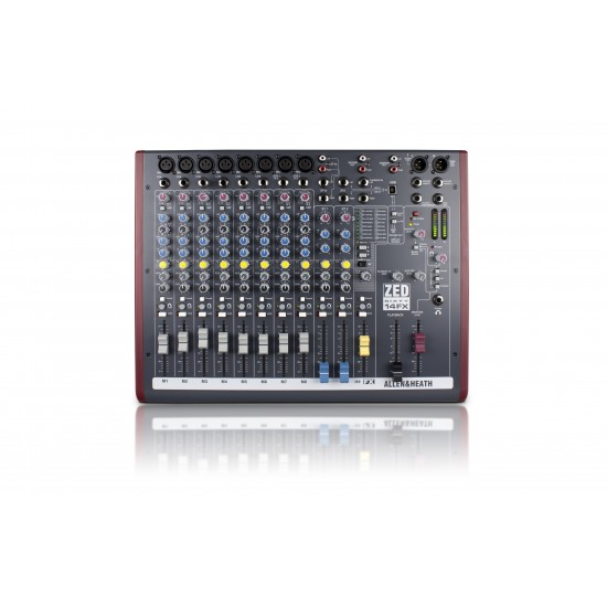 Allen & Heath ZED60-14FX 14-CH Mixer with USB Audio Interface and Built-In FX