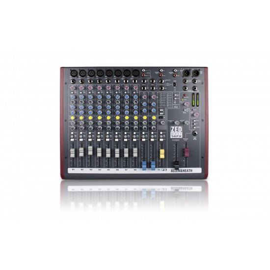 Allen & Heath ZED60-14FX 14-CH Mixer with USB Audio Interface and Built-In FX Allen & Heath ZED60-14FX 14-CH Mixer with USB Audio Interface and Built-In FX