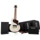 Blackstar BA184070 Carry on Deluxe Travel Guitar Pack in Vintage White With Fly3 BT
