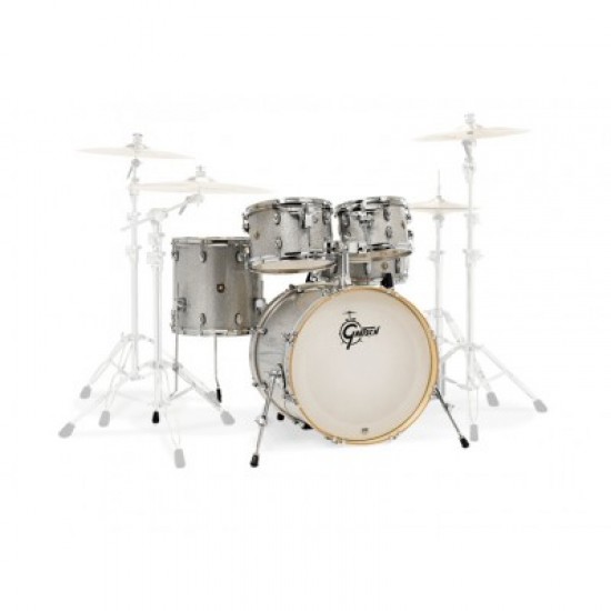 Gretsch CM1-E825-SS Catalina Maple Silver Sparkle Finish Hardware & Cymbals Not Included