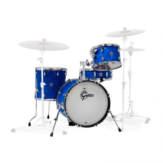 Gretsch CT1-J484-BSF Catalina Club Blue Satin Flame Finish Hardware & Cymbals Not Included