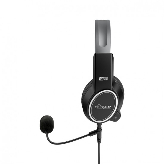 MEE Audio HP-KJ35-BK Kidjamz 3 Child Safe Headphones For Kids With Mic And Volume-Limiting Technology Black