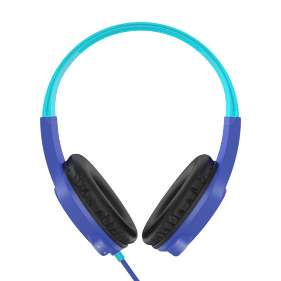 MEE Audio HP-KJ35-BL Kidjamz 3 Child Safe Headphones For Kids With Mic And Volume-Limiting Technology Blue