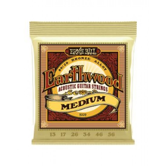 Ernie Ball P02002 Medium Earthwood 80/20 Bronze Acoustic Strings