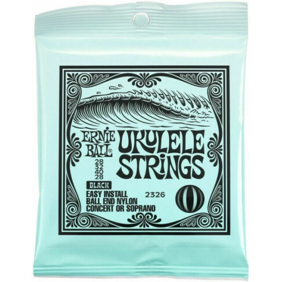 Ernie Ball P02326 Ukulele Ball End Nylon Strings Black