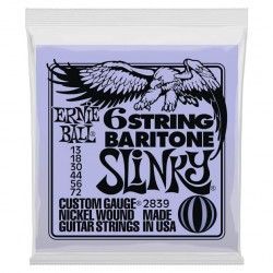 Ernie Ball P02839 6-string Baritone Slinky Nickel Wound Electric Guitar Strings