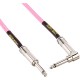 Ernie Ball P06078 Braided Straight to Right Angle Instrument Cable - 10 foot Neon Pink