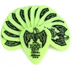 Ernie Ball P09191 Everlast Guitar Picks .88mm Green 12-Pack