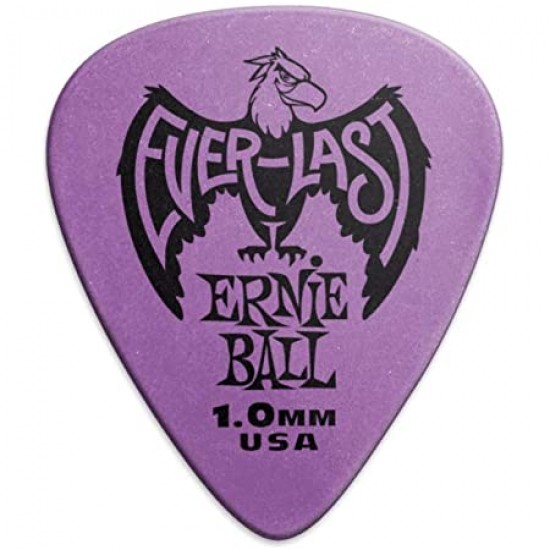 Ernie Ball P09193 Everlast Guitar Picks 1.00mm Purple 12-Pack