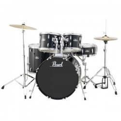 Pearl RS525SC/C31 Complete Drum Set with Cymbals - Jet Black