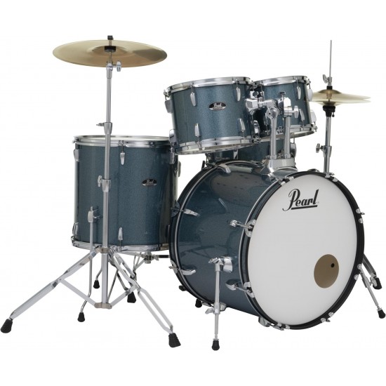 Pearl RS525SC/C703 Complete Drum Set with Cymbals - Aqua Blue Glitter