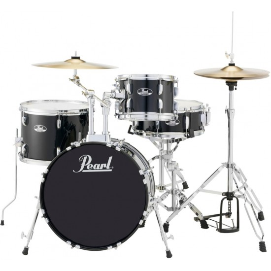 Pearl RS584C/C31  Complete Drum Set with Cymbals - Jet Black