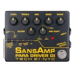 Tech 21 PMDI-V2 SansAmp Para Driver DI (v2) - Instrument Pre-amp Pedal w/Parametric EQ
