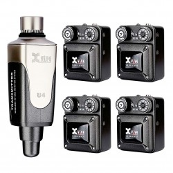 Xvive U4R4  In-Ear Monitor Wireless System 1xTransmitter & 4 x Receivers