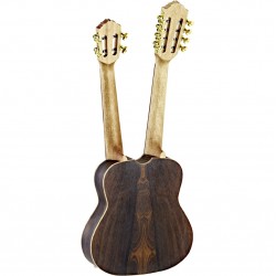 ORTEGA Double Neck Tenor Ukulele 4/8 Strings Ziricote Back & Top Natural Finish, Includes Rect Angle Gig Bag.