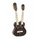 ORTEGA Double Neck Tenor Ukulele 4/8 Strings Ziricote Back & Top Natural Finish, Includes Rect Angle Gig Bag.